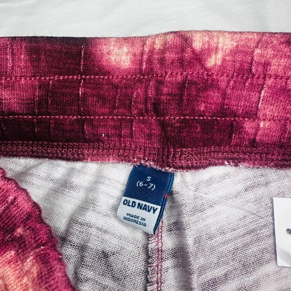 Old Navy Girls Tie-Dye Joggers - Pink & Maroon Sz Small